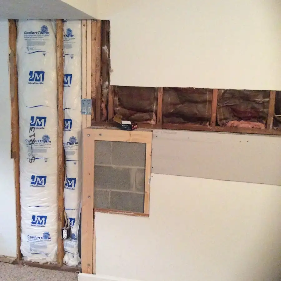 Wall insulation replacement during Odor Removal & Deodorization in Wilmore